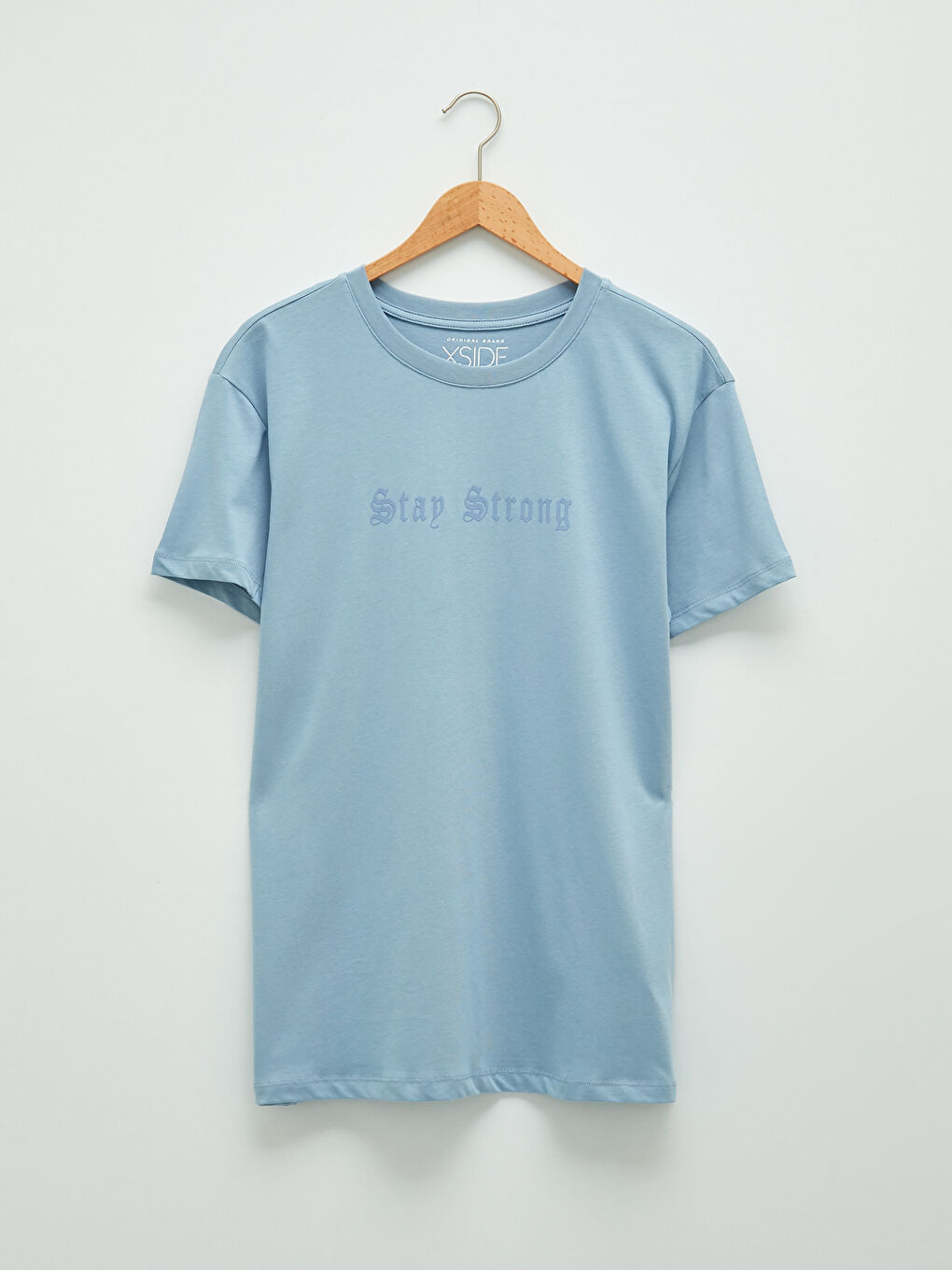 Mavi Bisiklet Yaka Kısa Kollu Baskılı Penye Erkek Tişört-5