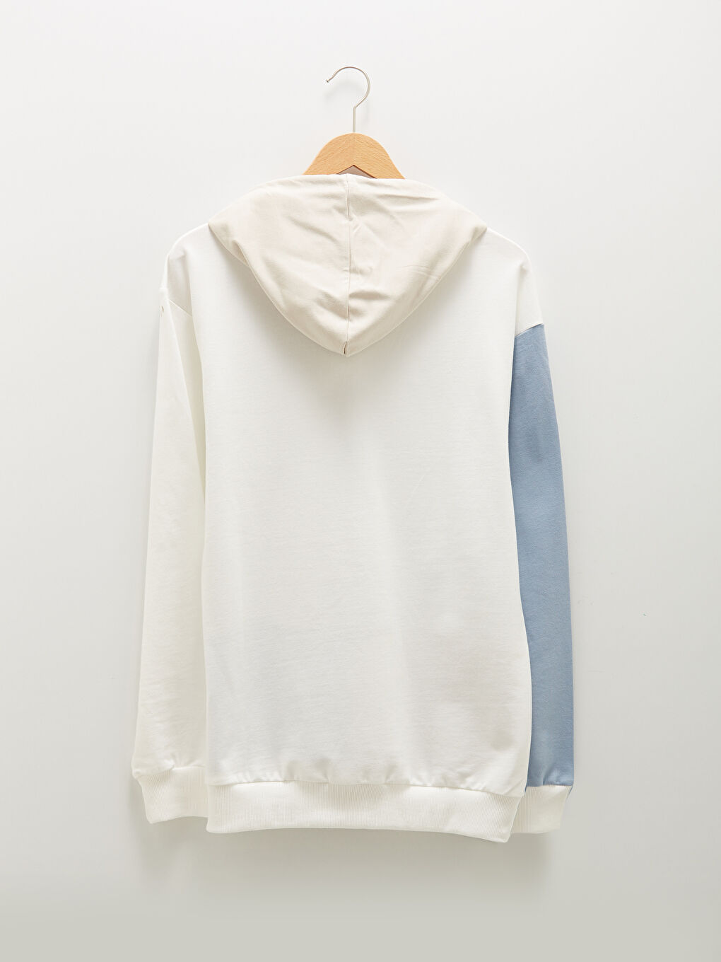 Mavi Uzun Kollu Erkek Hoodie-6