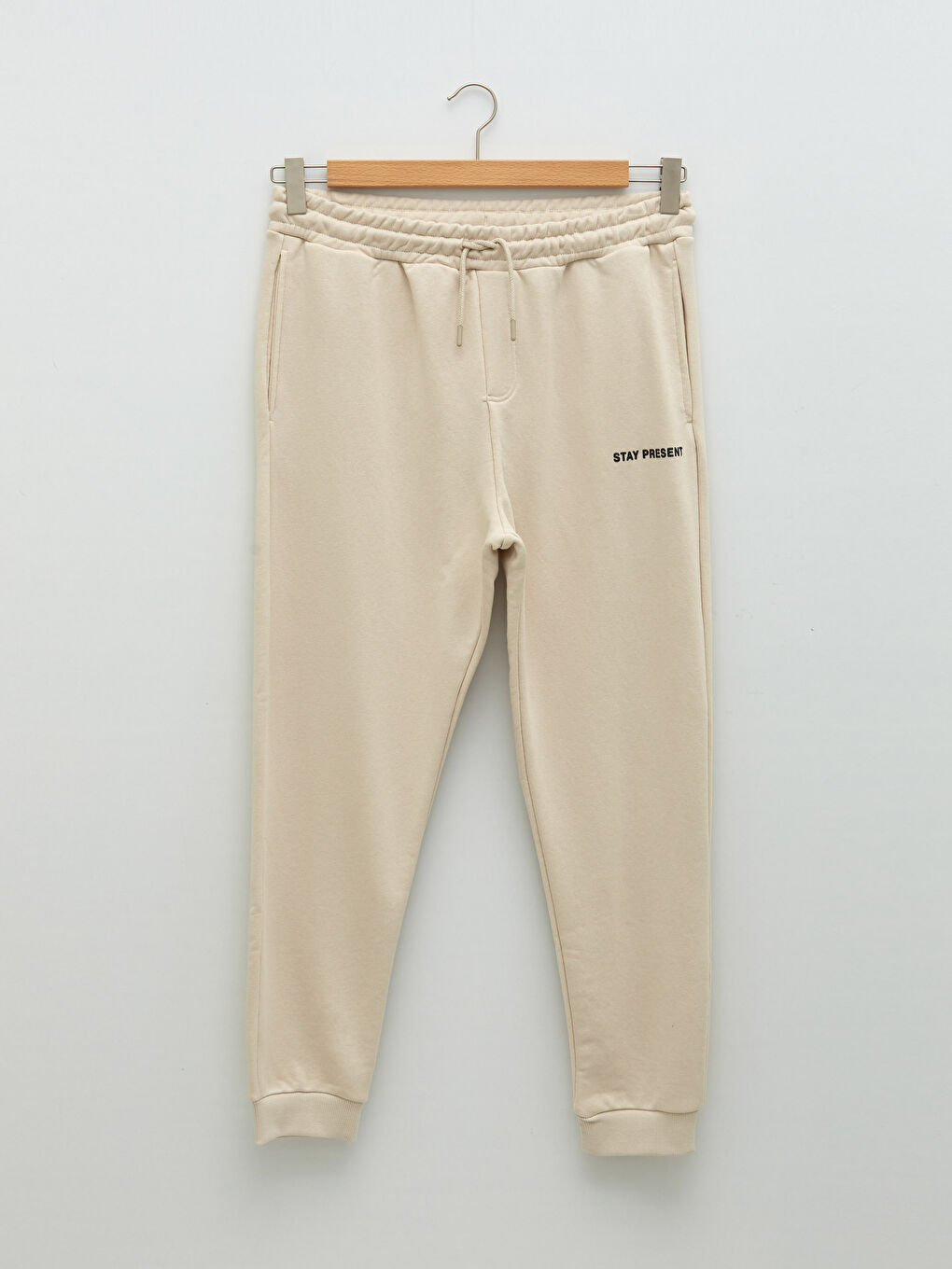 Bej Standart Kalıp Erkek Jogger Eşofman Altı-8