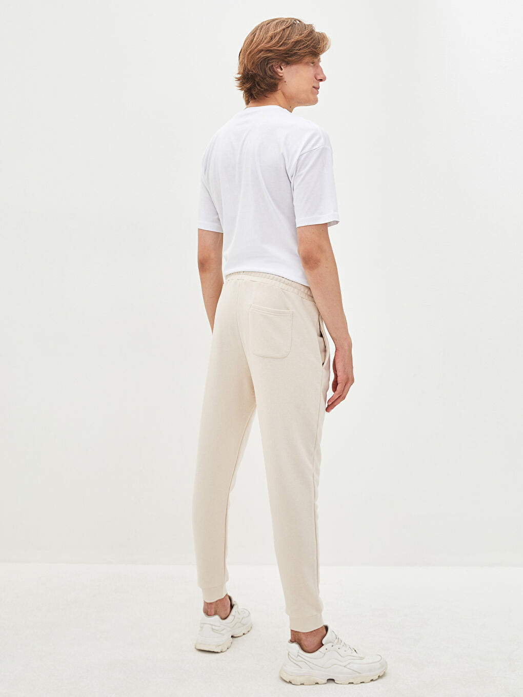 Bej Standart Kalıp Erkek Jogger Eşofman Altı-7