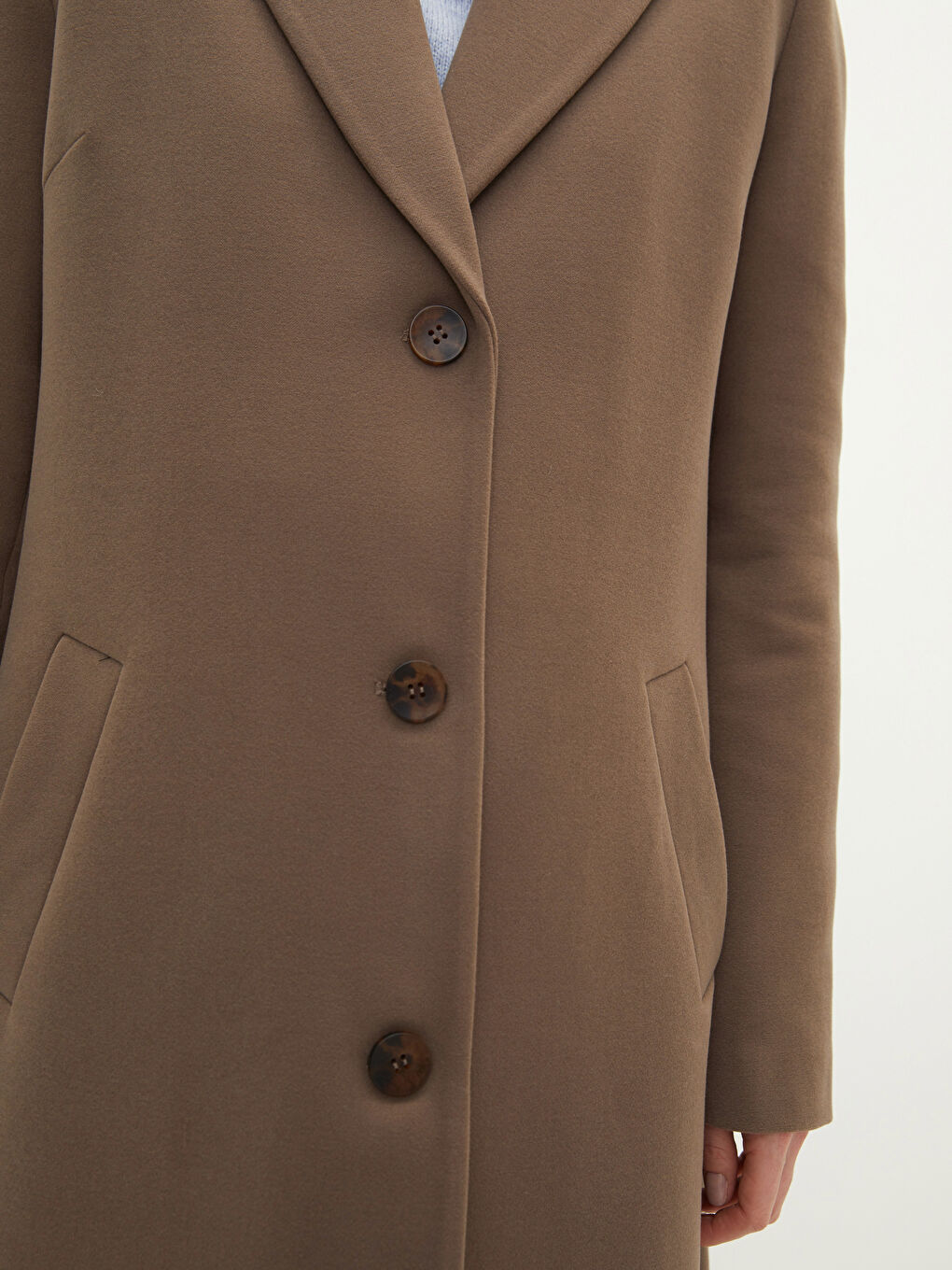 Παλτό Cachet Για Γυναίκες Με Γιακά Μπουφάν, Μακριά Μανίκια Και Χοντρό Ύφασμα-3