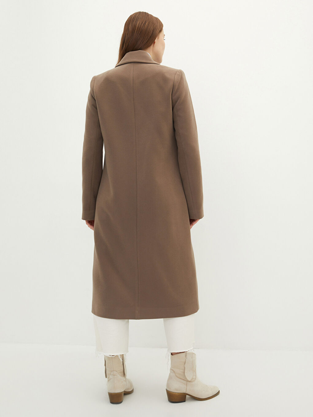 Παλτό Cachet Για Γυναίκες Με Γιακά Μπουφάν, Μακριά Μανίκια Και Χοντρό Ύφασμα-5