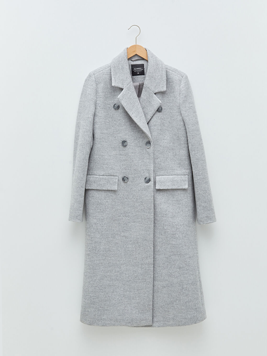 Jacket Collar Straight Pocket Detailed Long Sleeve Thick Women's Cachet Coat-6