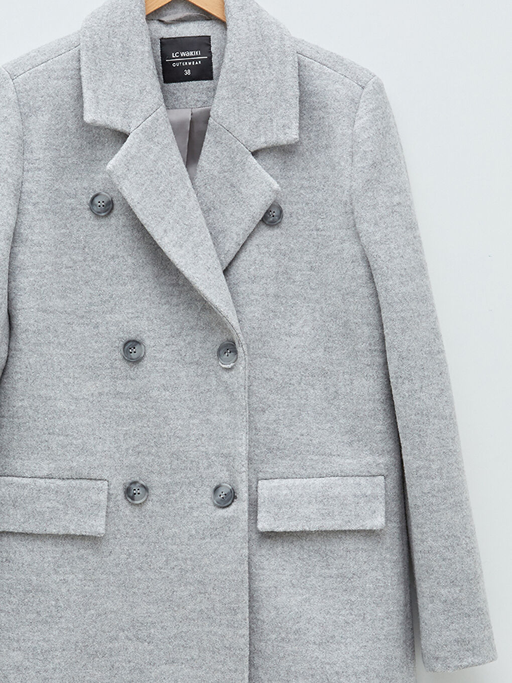 Jacket Collar Straight Pocket Detailed Long Sleeve Thick Women's Cachet Coat-8