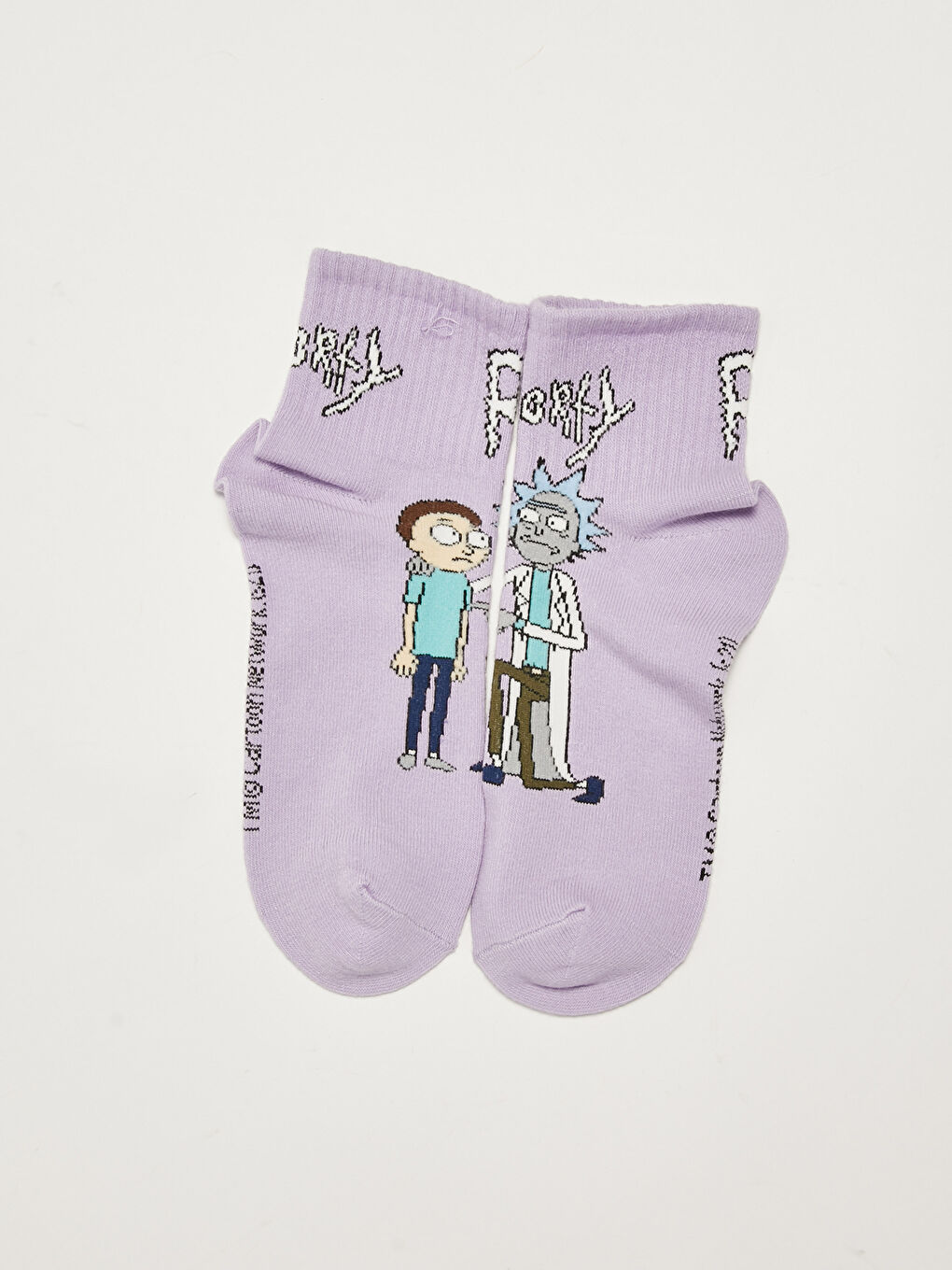 LCW DREAM Rick and Morty Baskılı Kadın Soket Çorap 3'lü Paket -W1FD34Z8-J2S