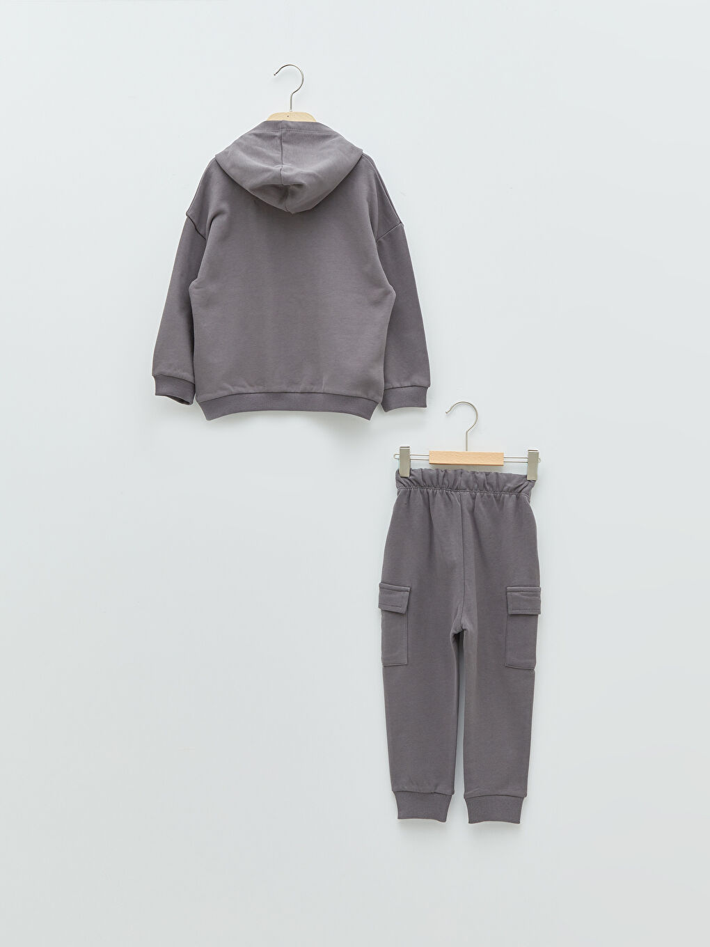 Hooded Long Sleeve Baby Boy Sweatshirt and Jogger Trousers 2-Pack Set-1