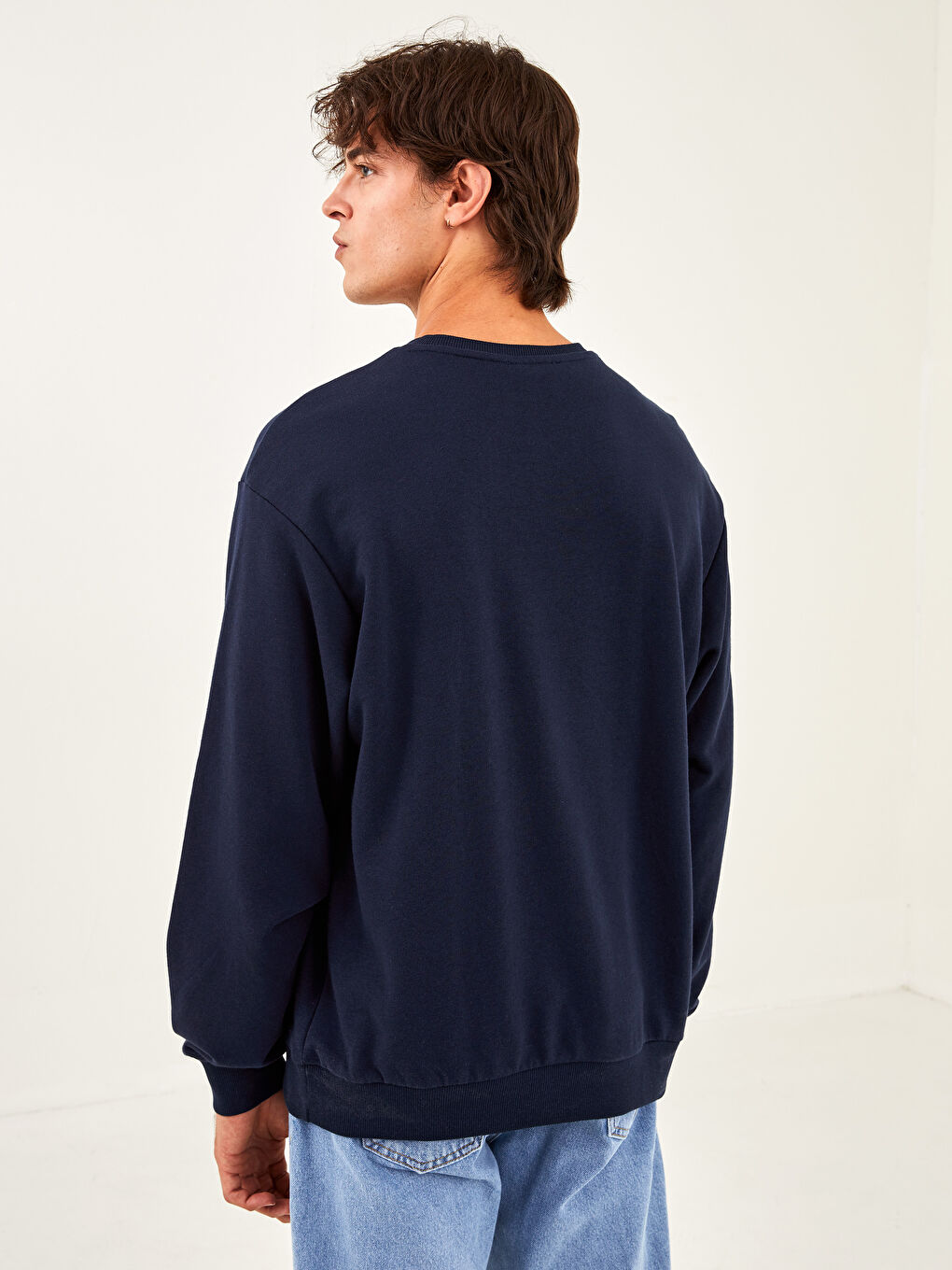 Crew Neck Long Sleeve Printed Men's Sweatshirt-4