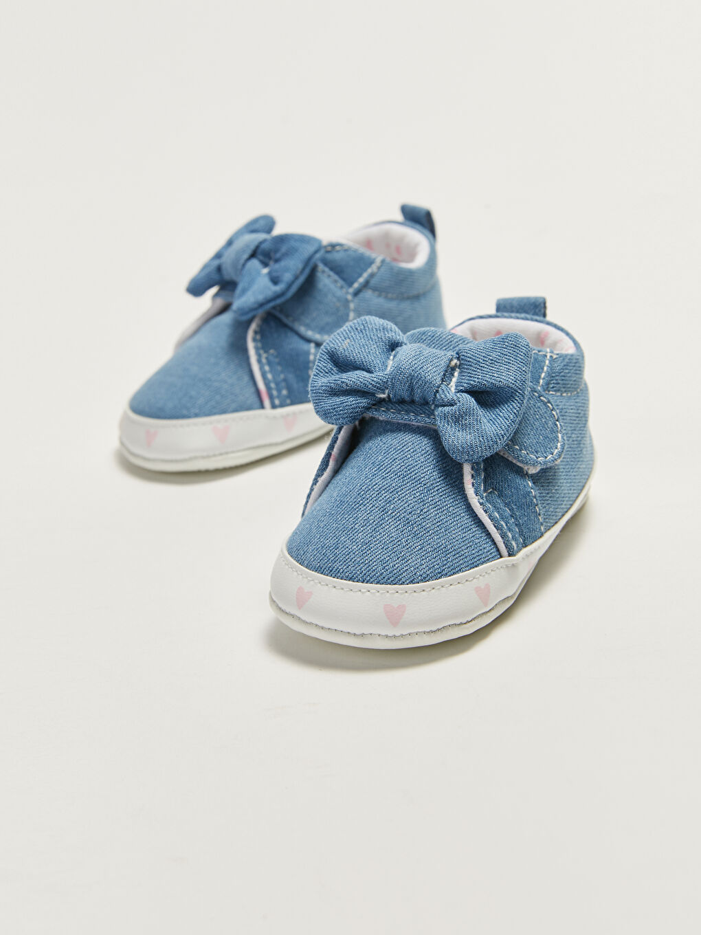 İndigo Fiyonk Detaylı Yürüme Öncesi Kız Bebek Ev Ayakkabısı-2