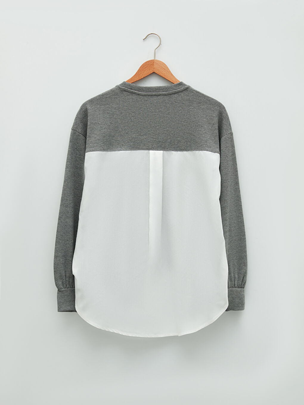 Crew Neck Plain Long Sleeve Women's Sweatshirt-6