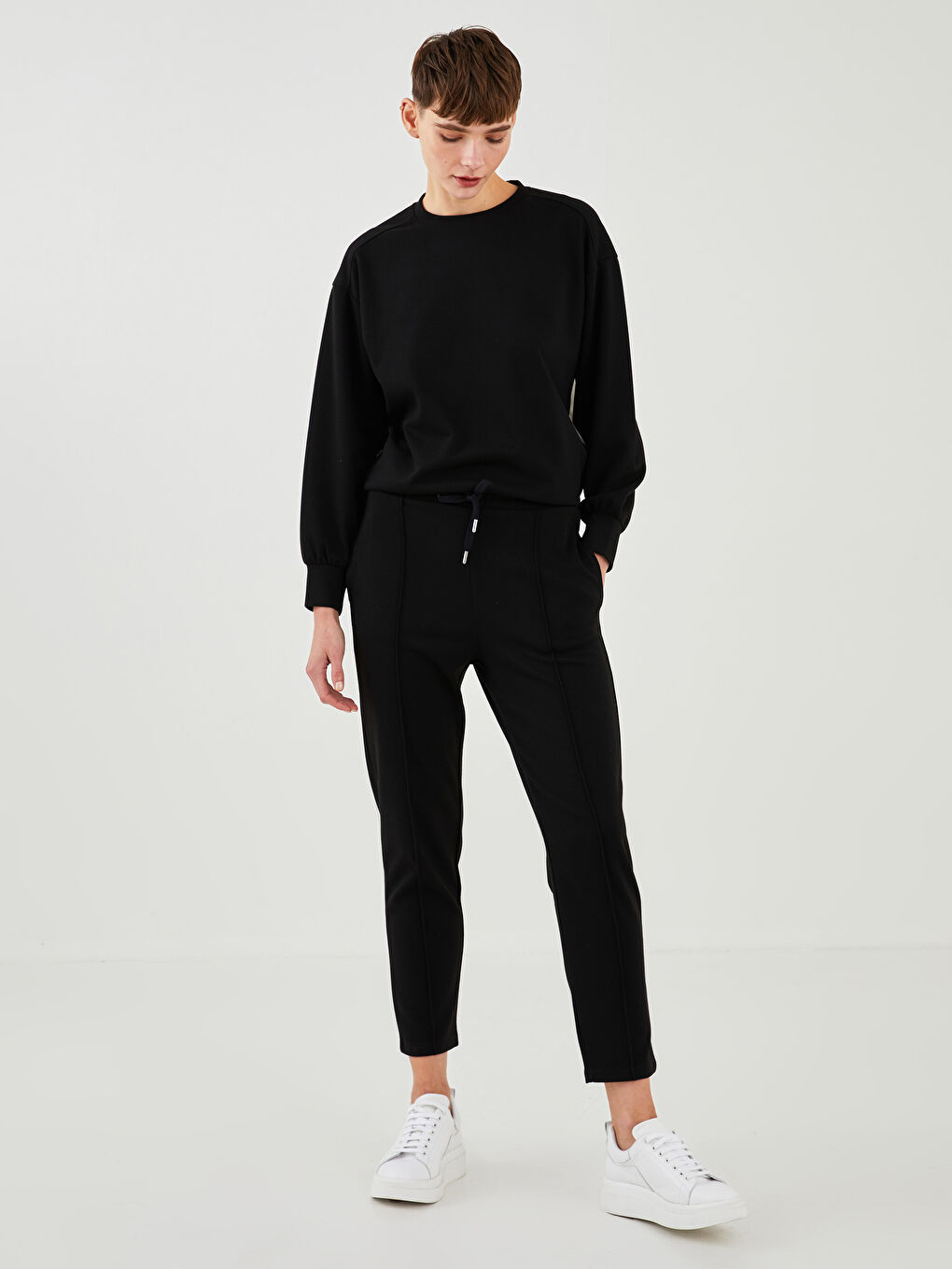 LCW Vision Elastic Waist Stitched Detail Women's Tracksuit Bottoms -W1FE22Z8-CVL