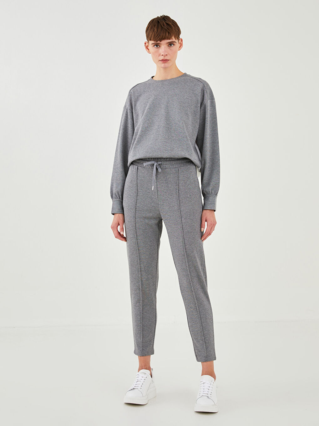 LCW Vision Elastic Waist Stitched Detail Women's Tracksuit Bottoms -W1FE22Z8-LAL