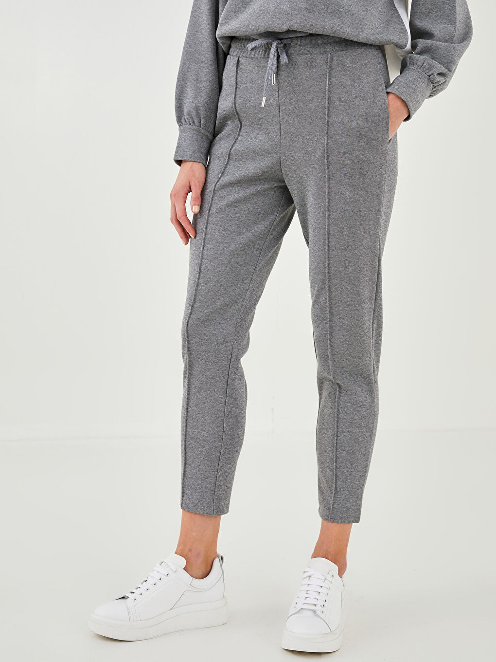LCW Vision Elastic Waist Stitched Detail Women's Tracksuit Bottoms -W1FE22Z8-LAL