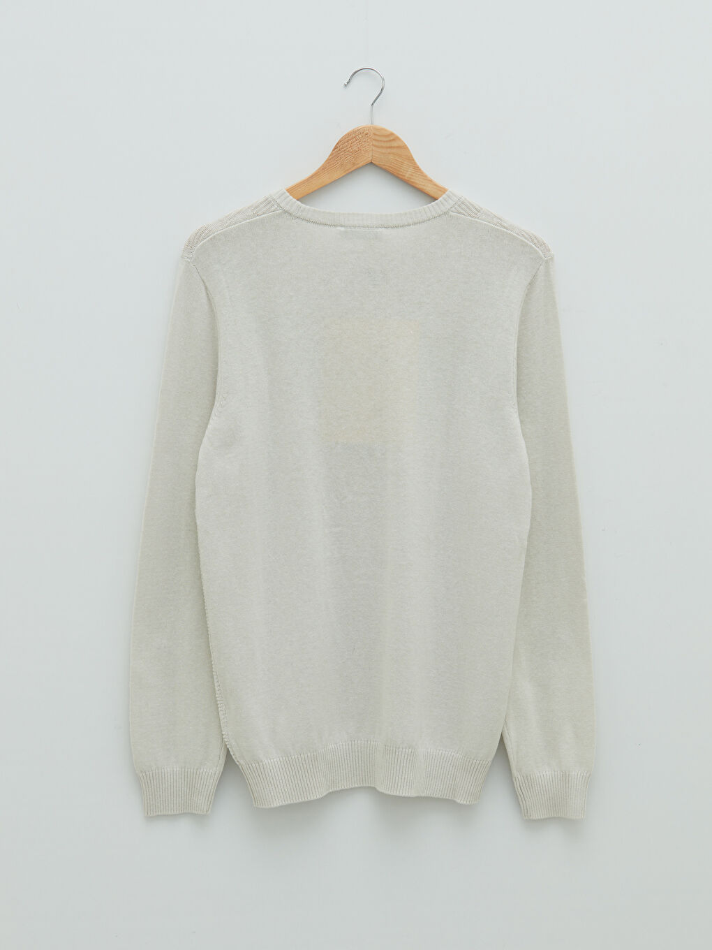 Crew Neck Long Sleeve Men's Tricot Sweater-6
