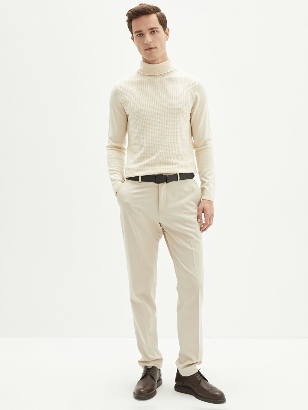 Turtleneck Long Sleeve Men's Knitwear Sweater-2