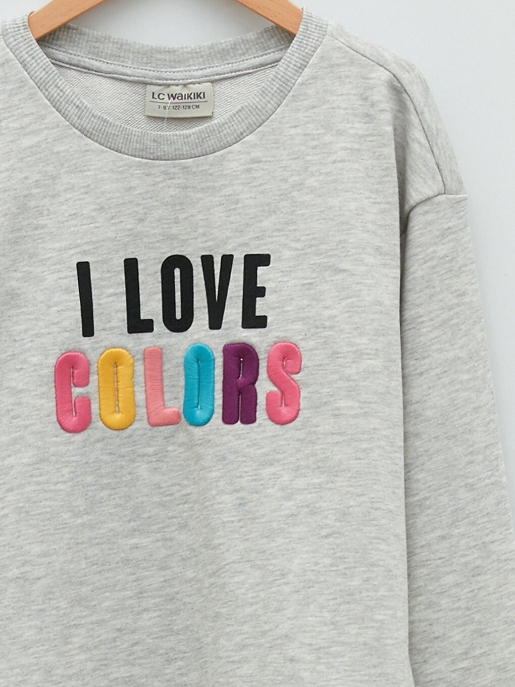 Hanorac Guler Rotund Imprimat Mânecă Lungă pentru Fete-2