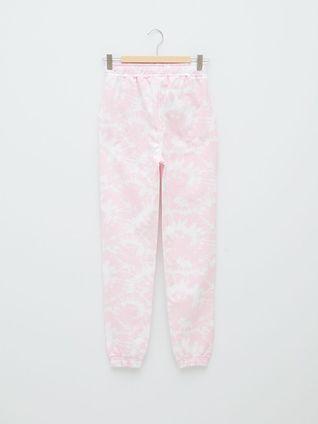 Pembe Beli Lastikli Batik Desenli Kız Çocuk Jogger Eşofman Altı-1