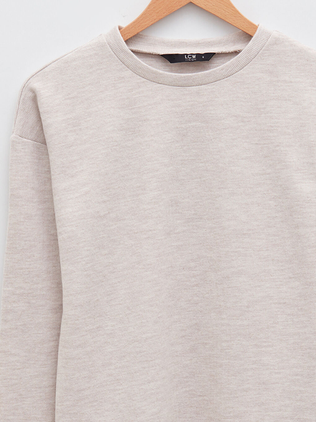 Crew Neck Plain Long Sleeve Women's Crop Top -W1FF49Z8-L8Q