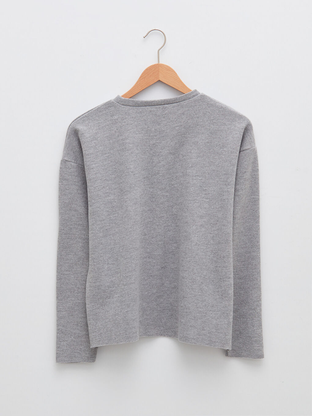 LCW Vision Rundhalsausschnitt Schlicht Langarm Bauchfreies Top für Damen -W1FF49Z8-LAL