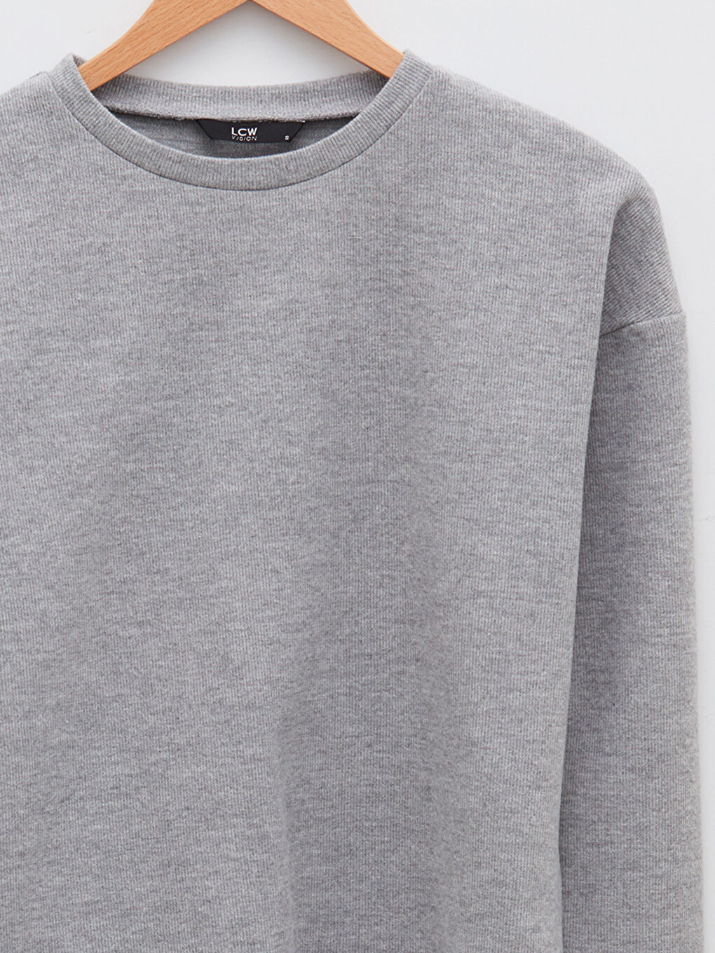 LCW Vision Rundhalsausschnitt Schlicht Langarm Bauchfreies Top für Damen -W1FF49Z8-LAL