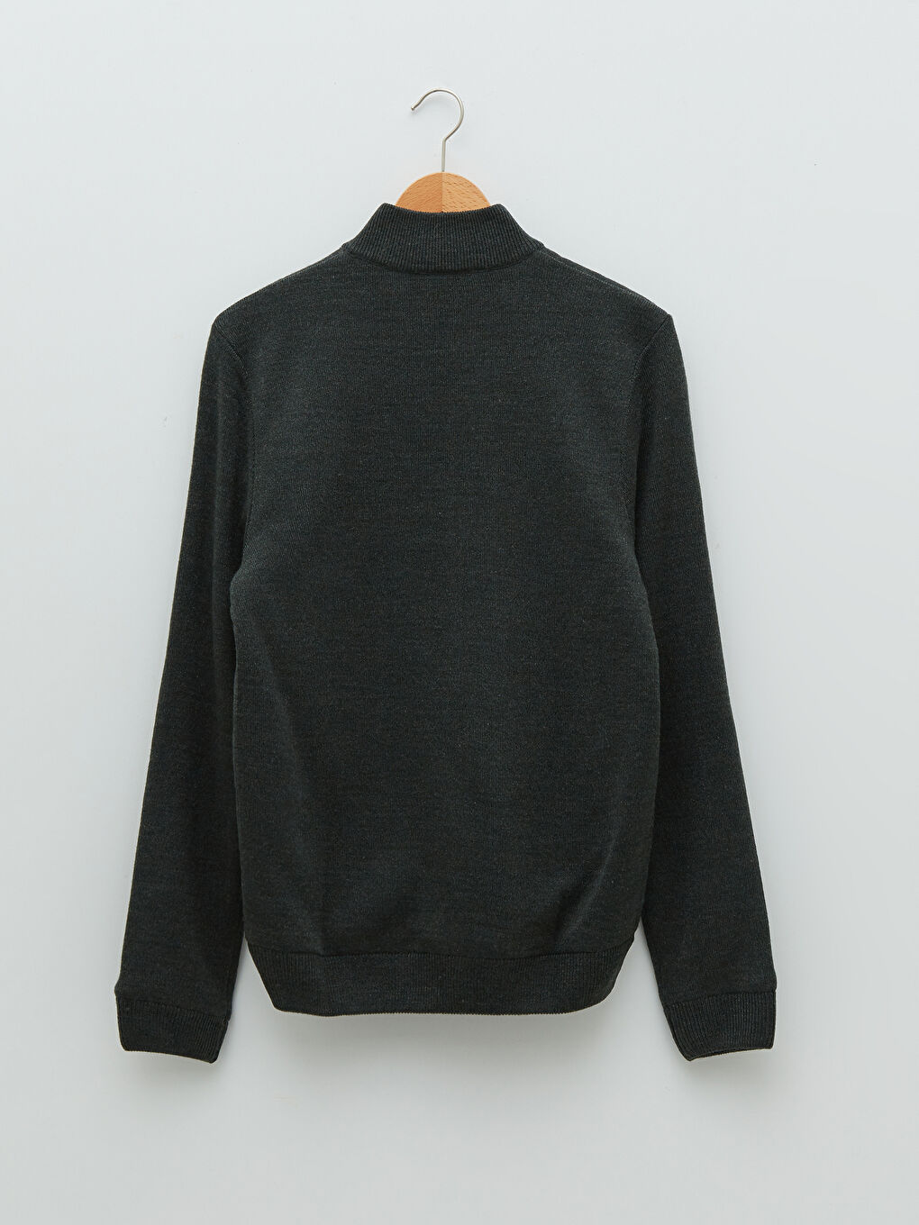 Cardigan en Tricot à Col Cheminée pour Hommes Coupe Régulière-6