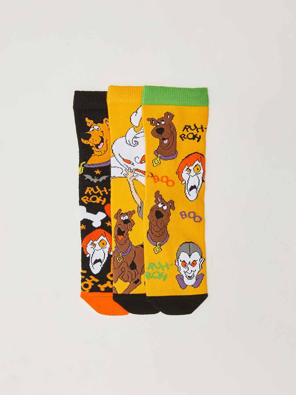 Scooby Doo Desenli Erkek Çocuk Soket Çorap 3'lü-1