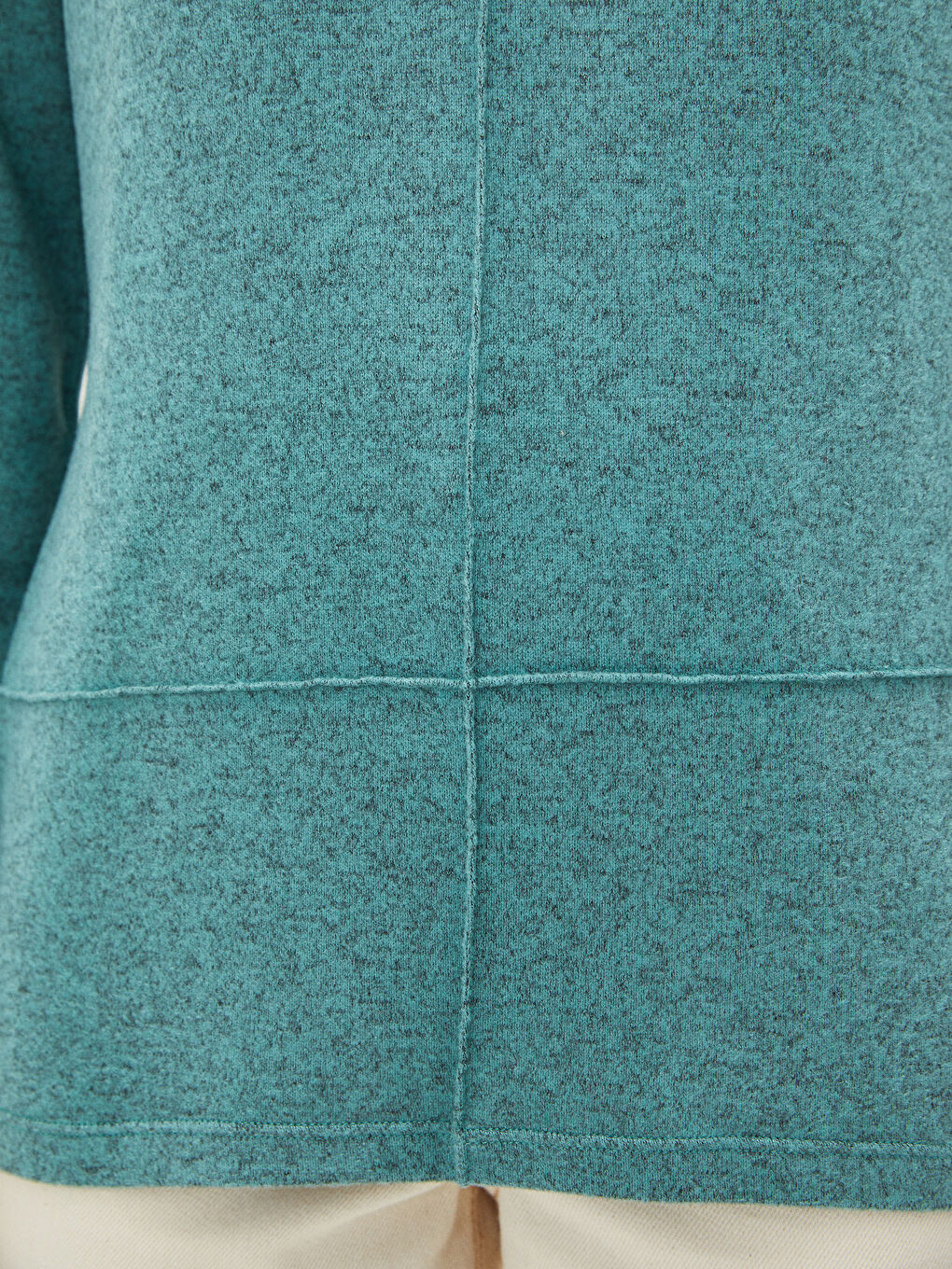 T-shirt à manches longues uni à col rond pour Femmes-2