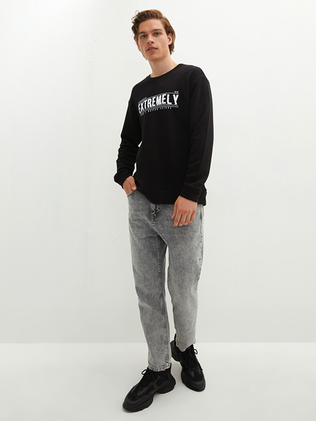 XSIDE Mann SCHWARZ Sweatshirt -W1FG91Z8-CVL