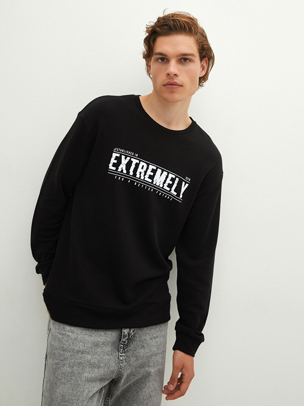 XSIDE Mann SCHWARZ Sweatshirt -W1FG91Z8-CVL