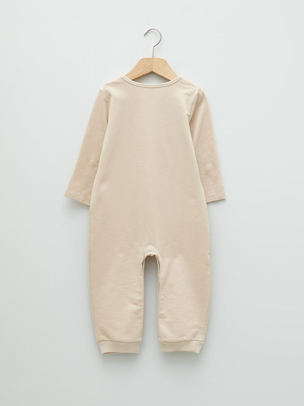 Crew Neck Long Sleeve Printed Baby Boys' Jumpsuit-1