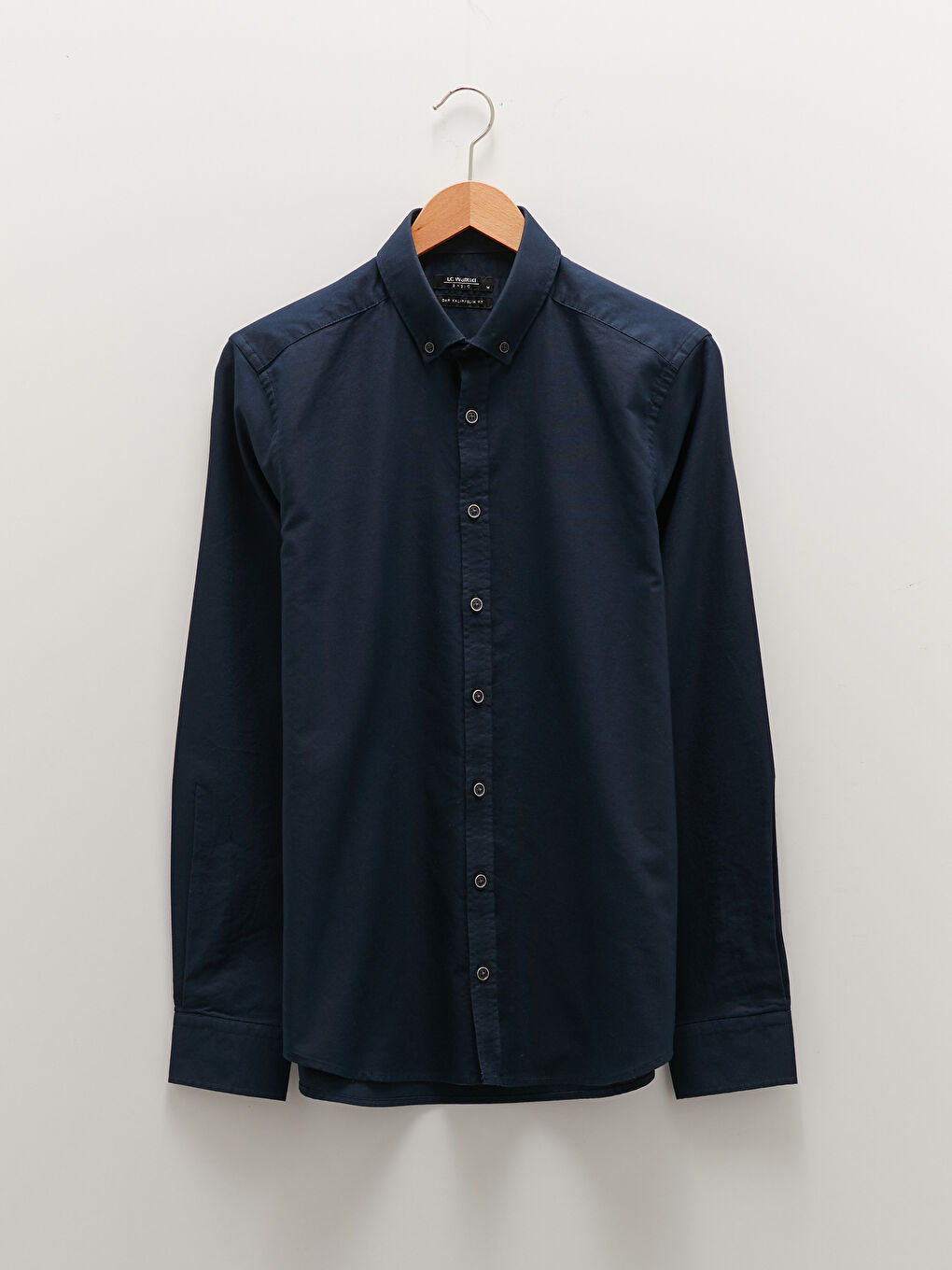 قميص رجالي كم طويل قطن رفيع-6