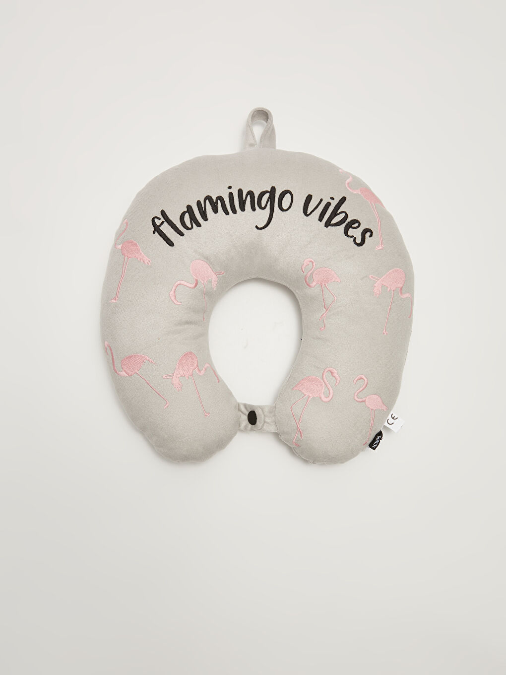 LCW ACCESSORIES Text and Flamingo Printed Travel Pillow -W1FH85Z8-M0T