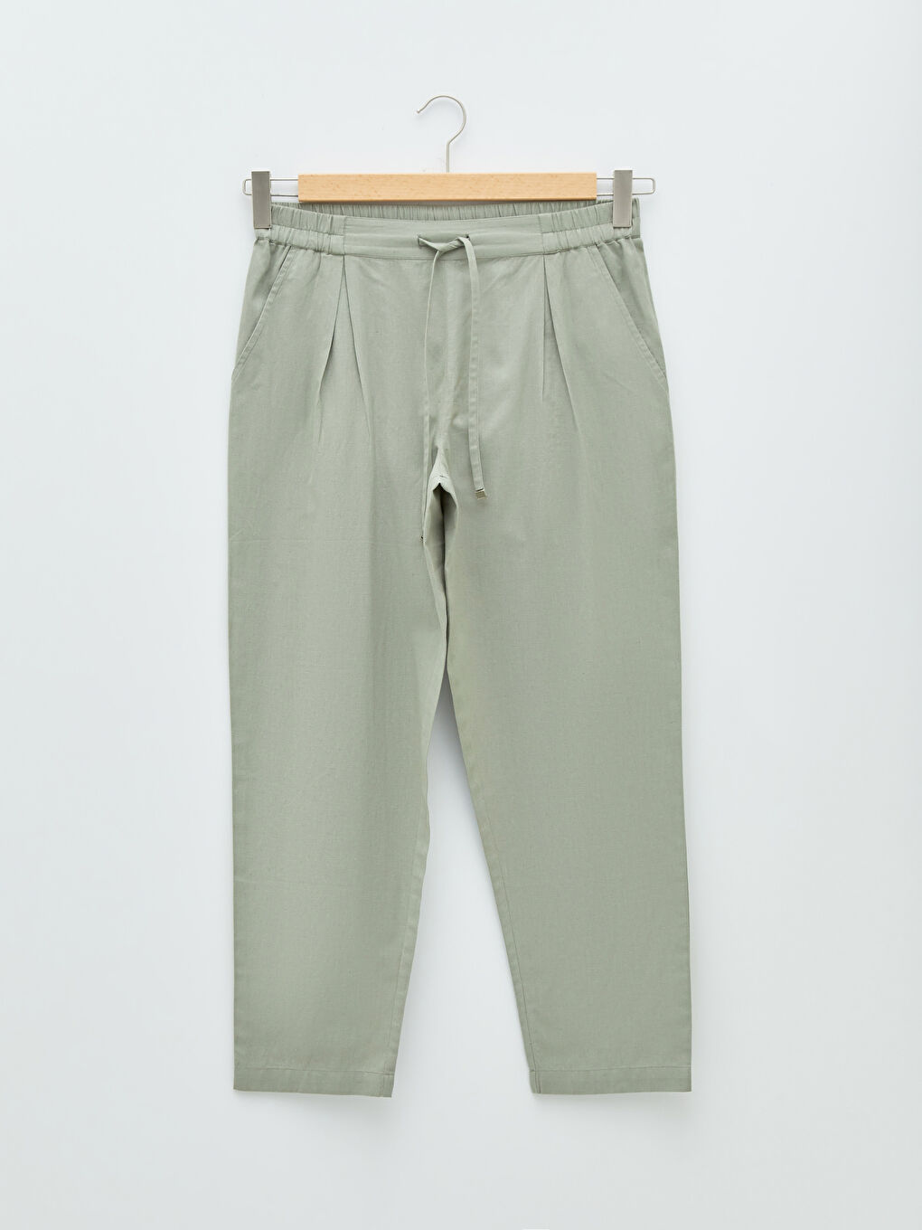 سروال نساء بخصر مطاطي وتفاصيل رباط-5