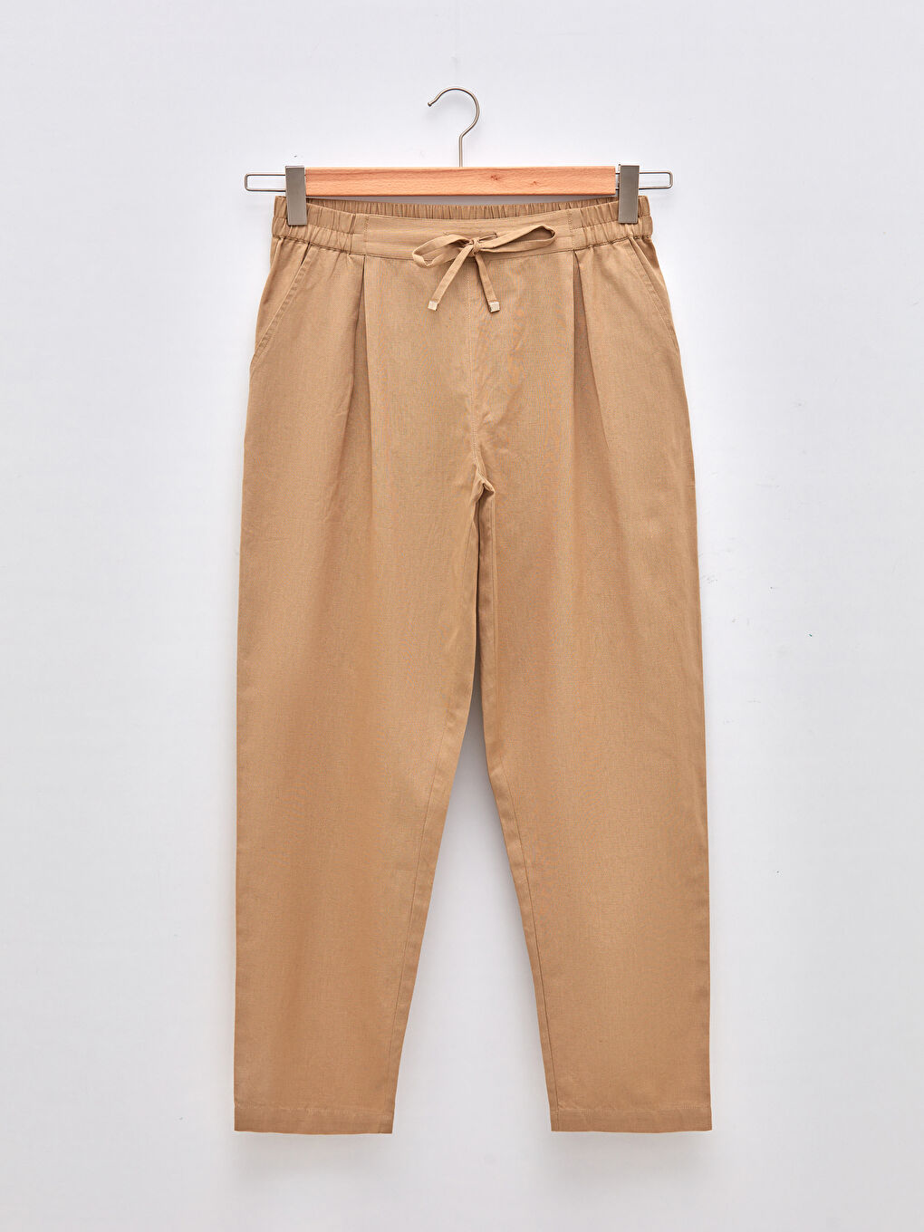 سروال نساء بخصر مطاطي وتفاصيل رباط-5