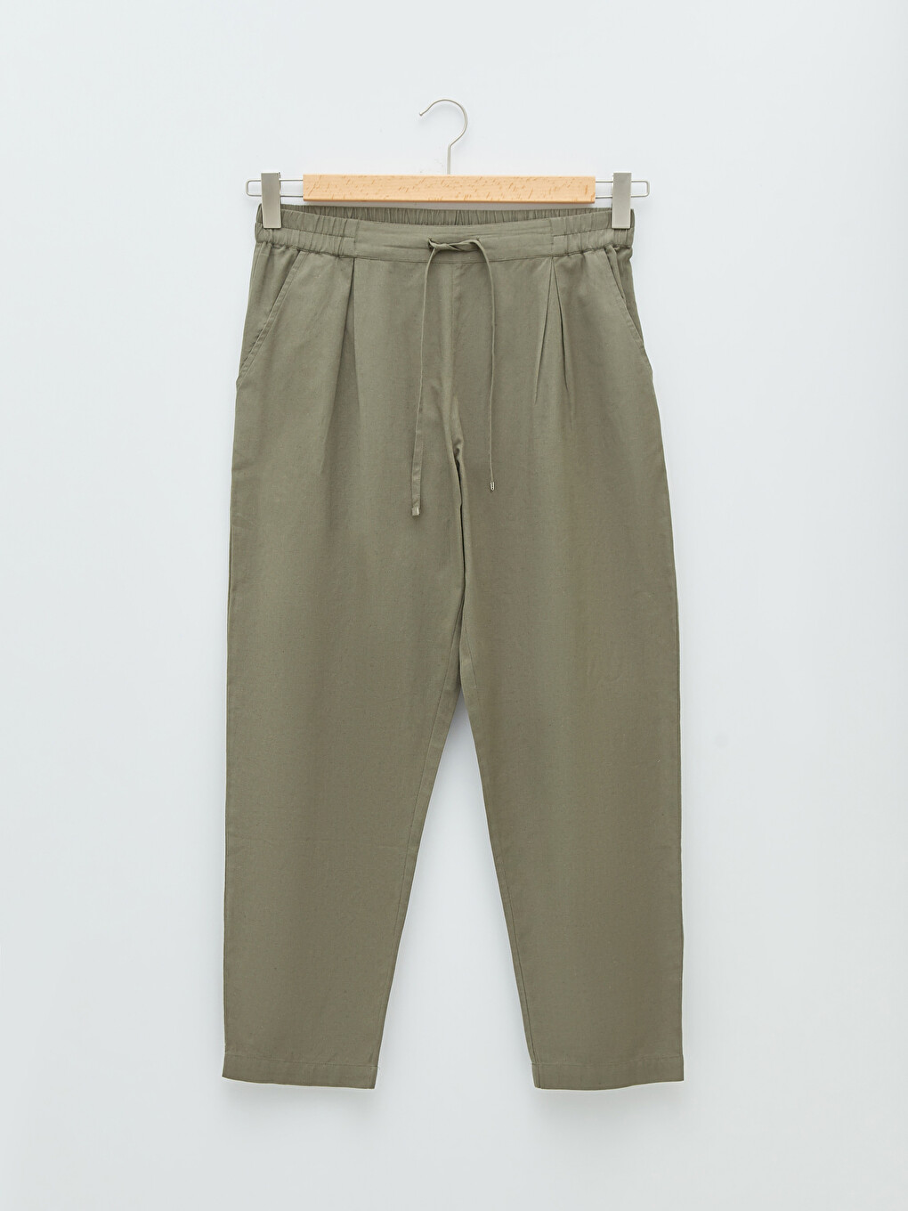Women's Trousers With Elastic Waist And Tie Detail-5