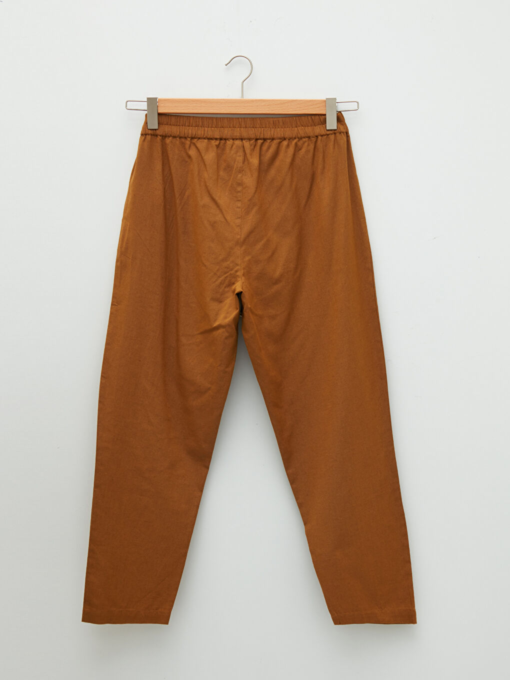 Women's Trousers with Elastic Waist and Tie Detail-6