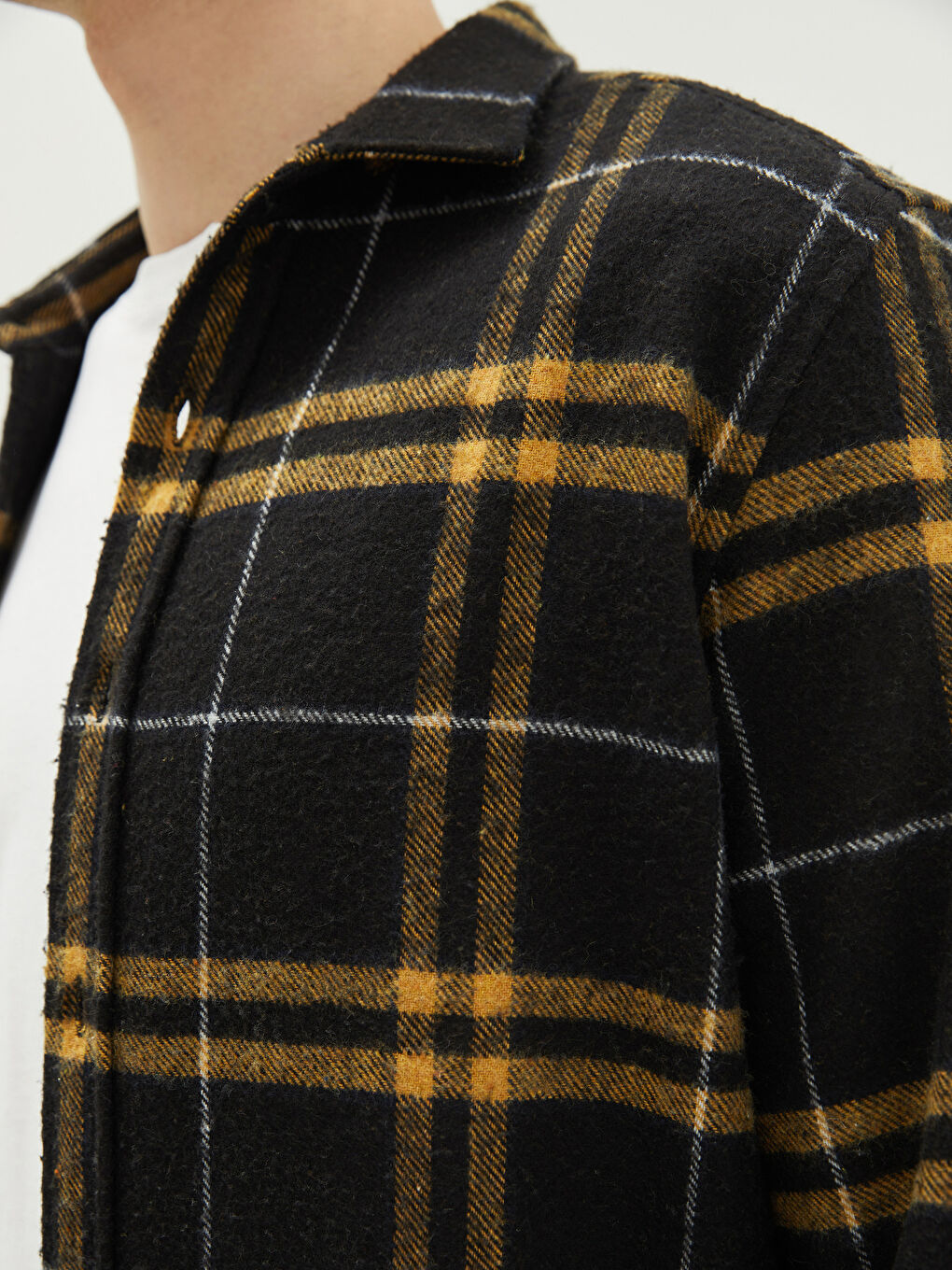 XSIDE Regular Fit Long Sleeve Plaid Men's Flannel Shirt
