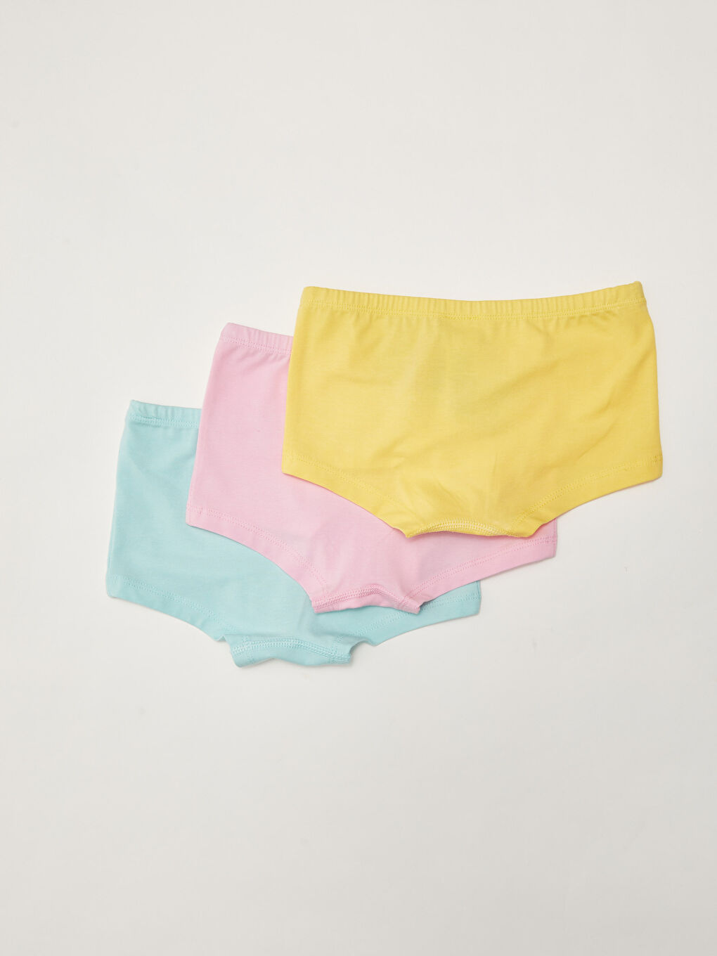 Sarı Baskılı Pamuklu Kız Çocuk Boxer 3'lü-1