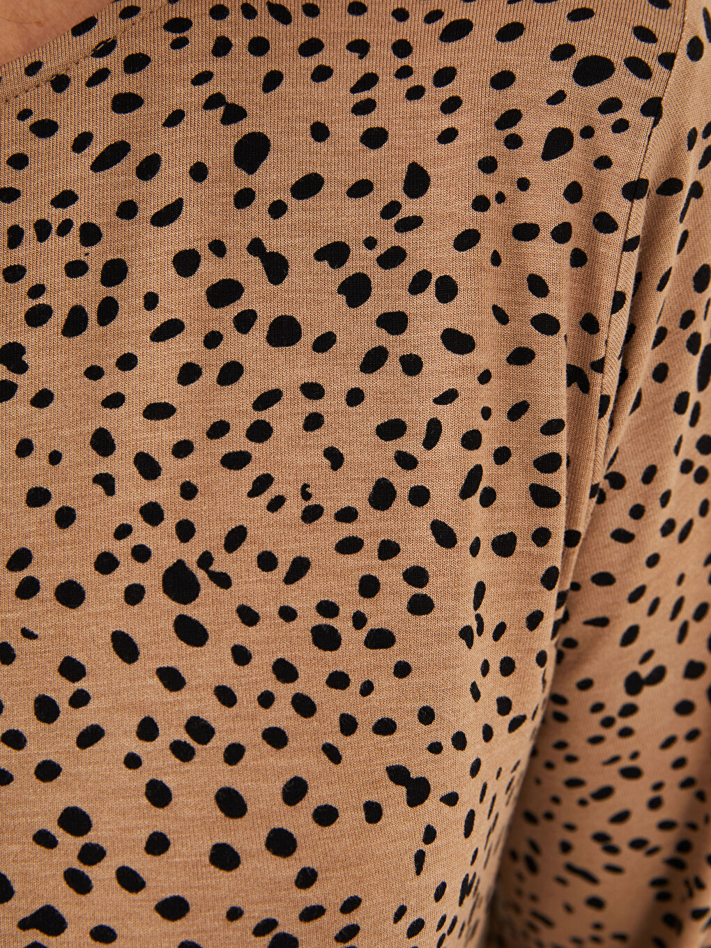 Crew Neck Patterned Long Sleeve A Cut Viscose Women's Dress-3