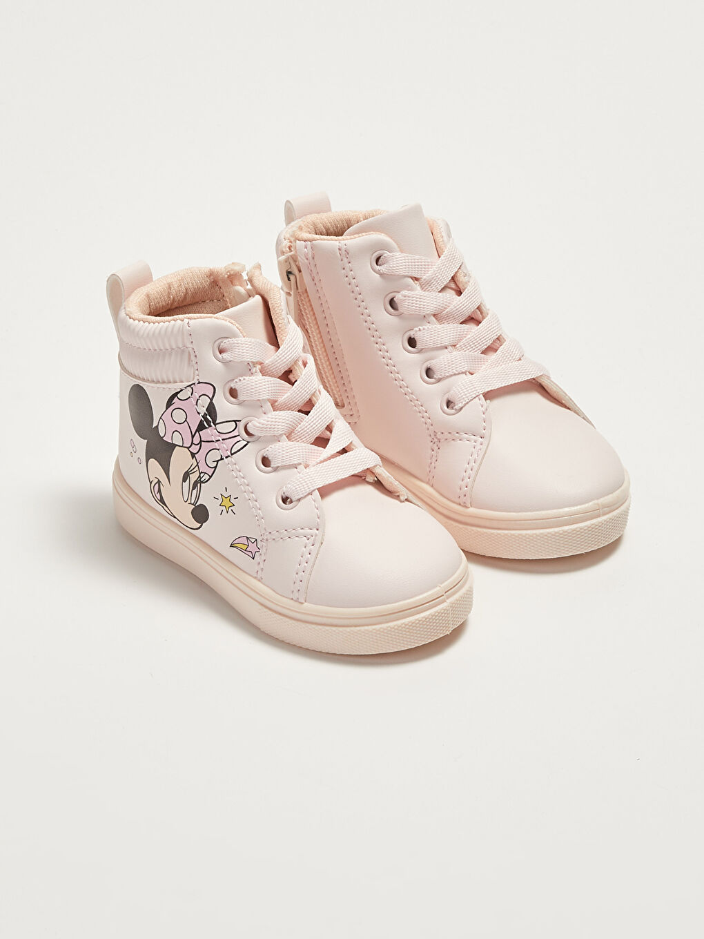 Pembe Minnie Mouse Lisanslı Bağcıklı Kız Bebek Spor Ayakkabı