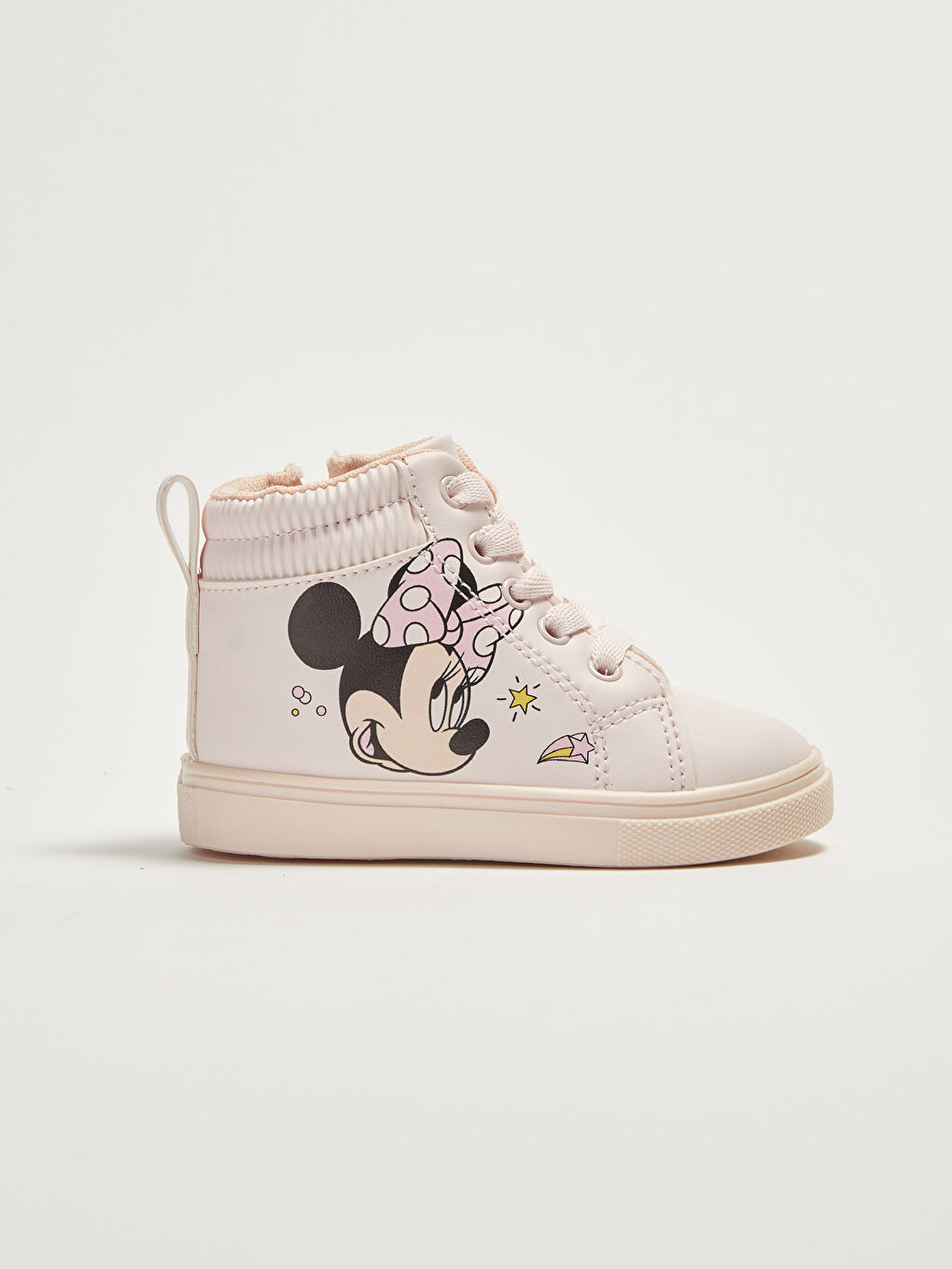 Pembe Minnie Mouse Lisanslı Bağcıklı Kız Bebek Spor Ayakkabı-1