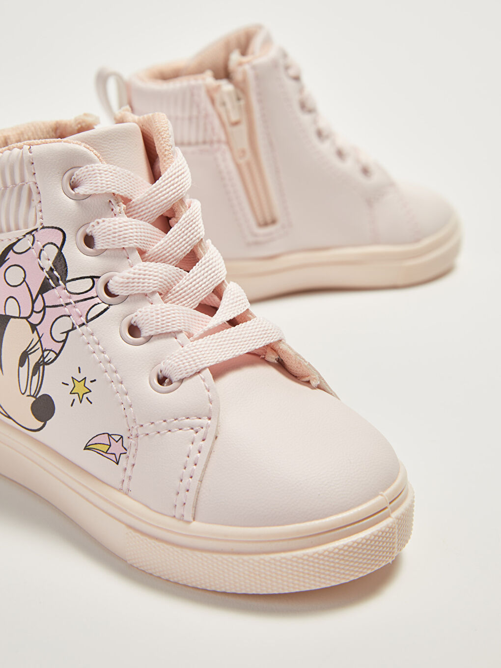 Pembe Minnie Mouse Lisanslı Bağcıklı Kız Bebek Spor Ayakkabı-4