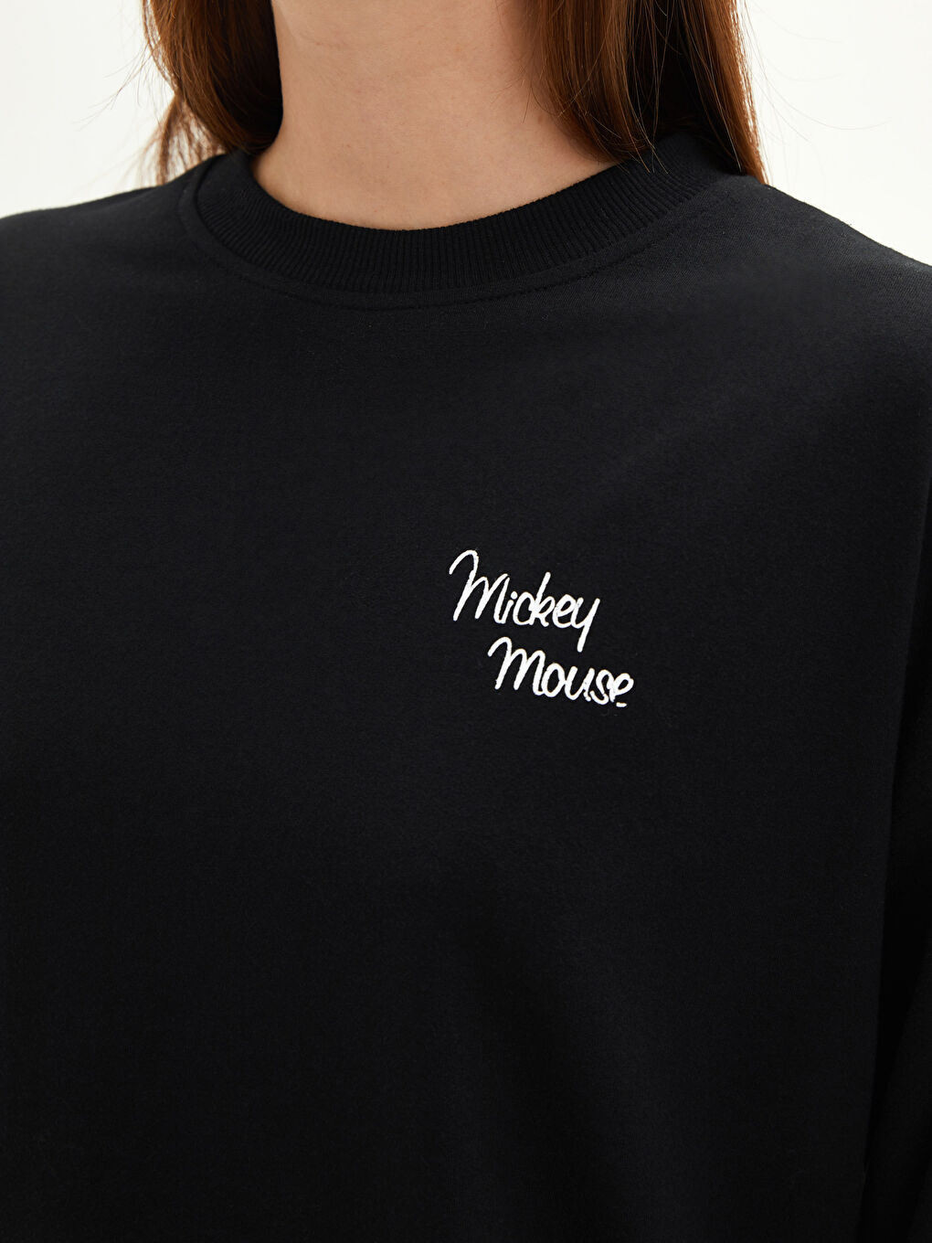 تونيك سويتشيرت ياقة دائرية مطبوع ميكي ماوس للسيدات-3