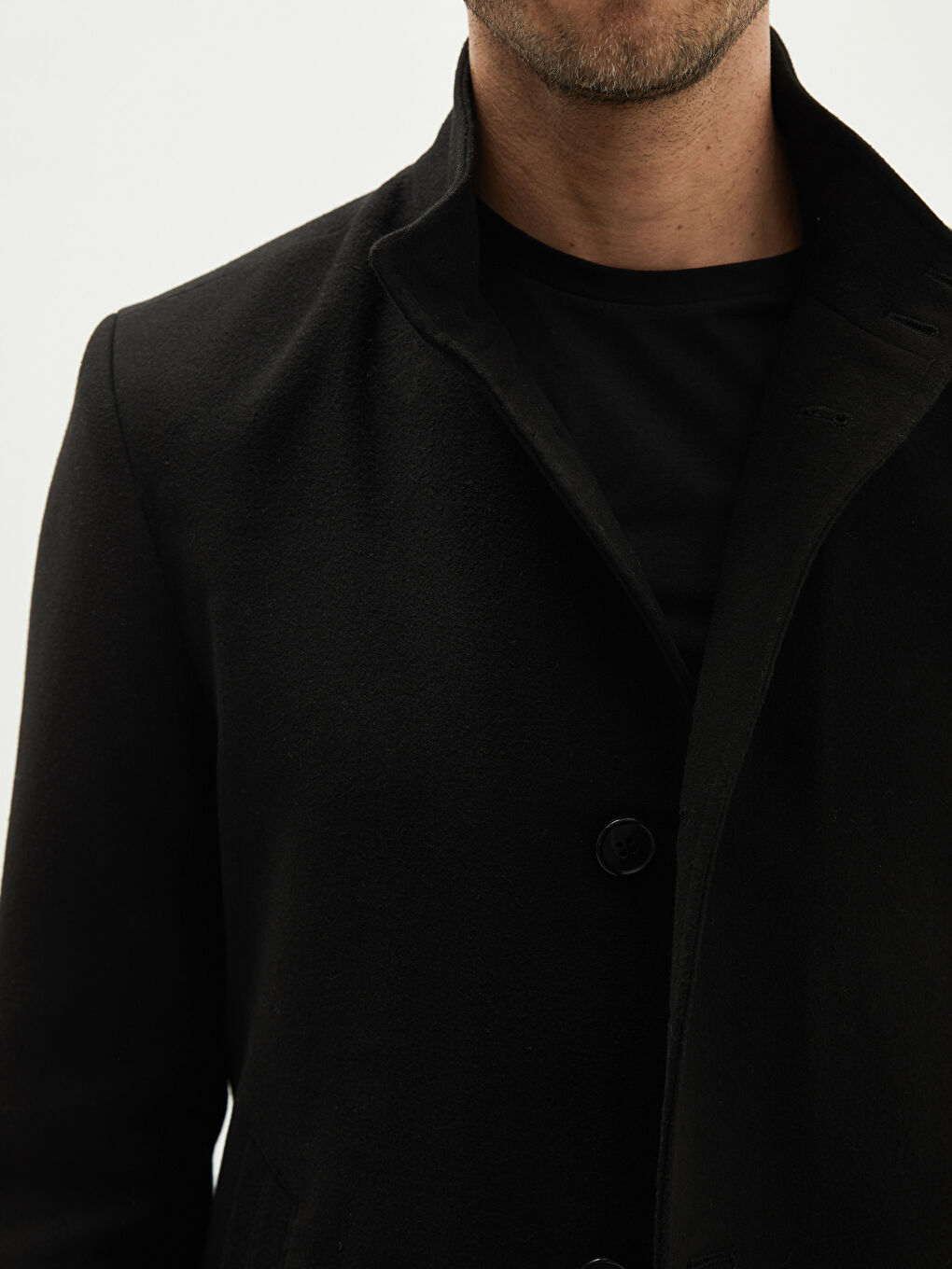 Standardni kroj kaput sa uspravnom kragnom za muškarce od kašeta-3