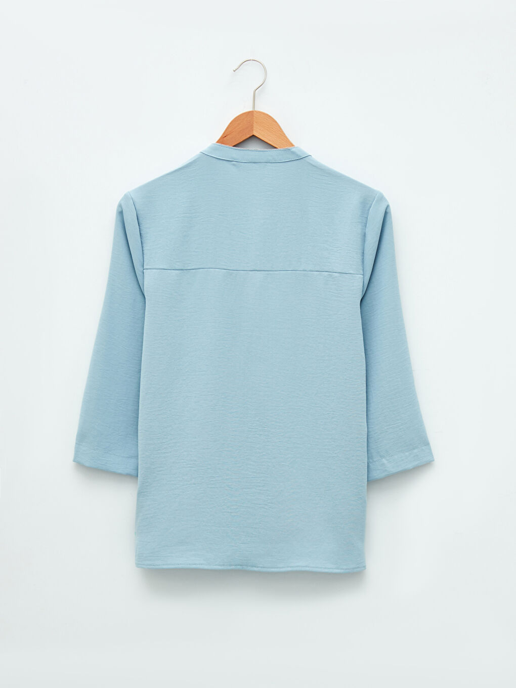 Blouse pour Femmes à Col Mao avec Détail de Poche-8