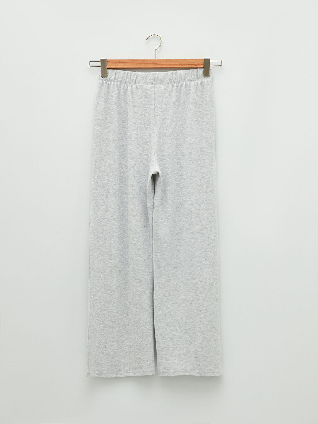 Gri Kadın Beli Lastikli Düz  Pijama Altı-5