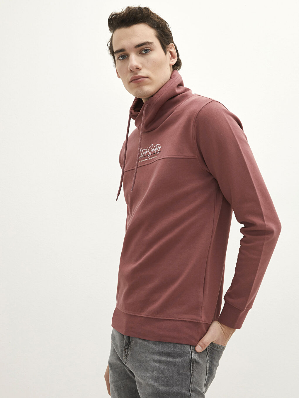 Sweat-shirt Imprimé à Manches Longues pour Hommes-1