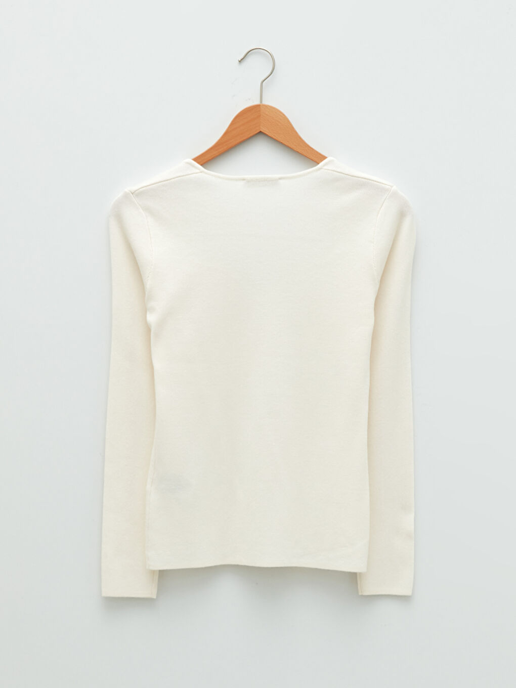 Pull-over à Encolure Carrée Manches Longues pour Femmes-6