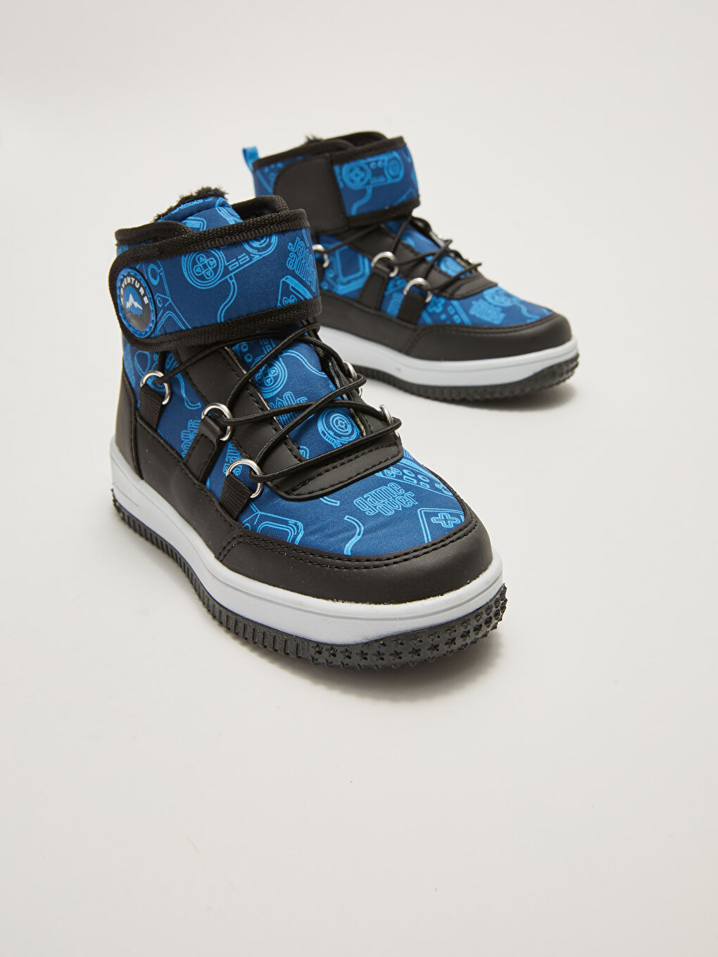 Karışık Bağcık ve Cırt Cırtlı Bilek Boy Erkek Çocuk Bot-2