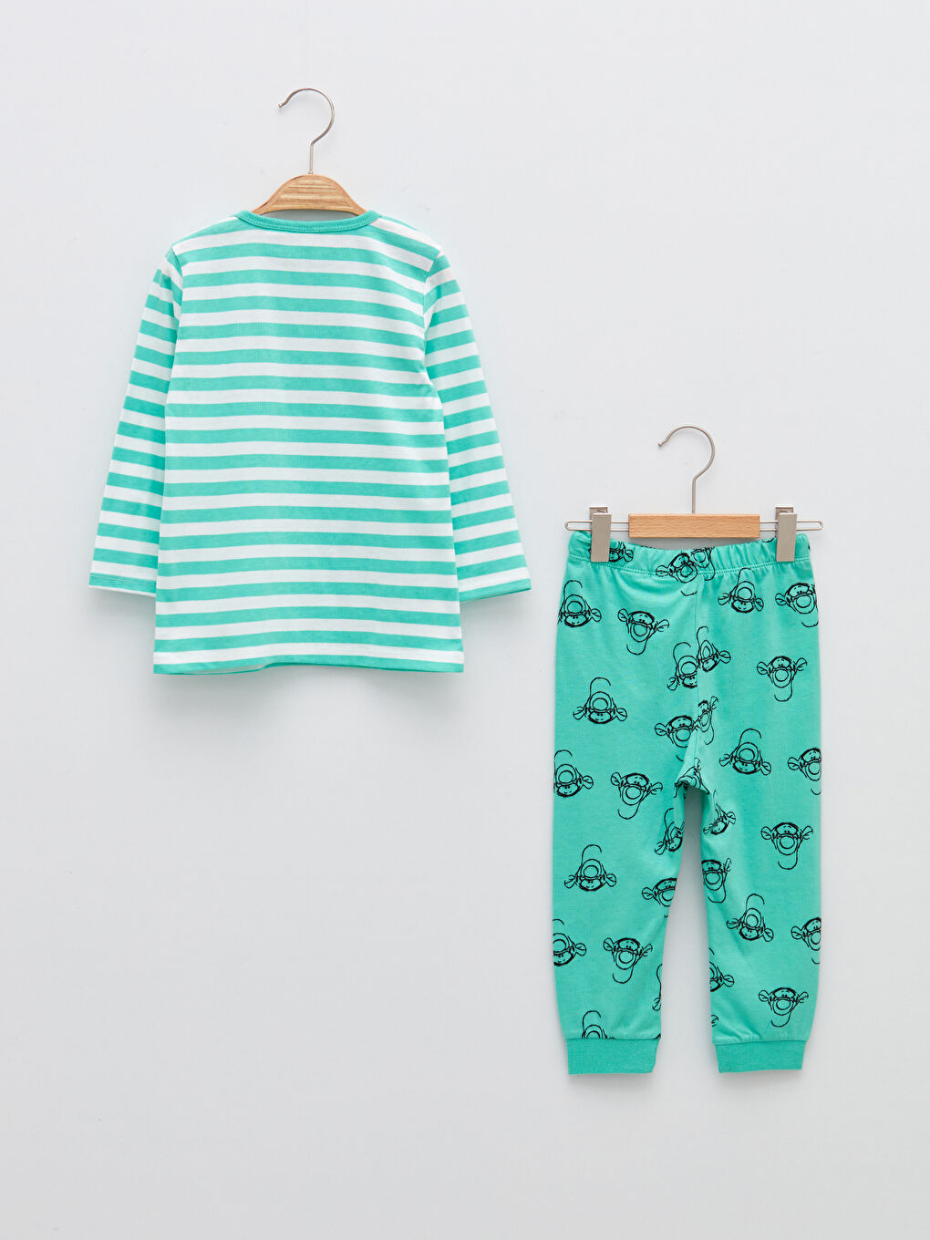 Ensemble de Pyjama Bébé Garçon en Coton Imprimé Winnie l'Ourson à Manches Longues et Col Rond-1