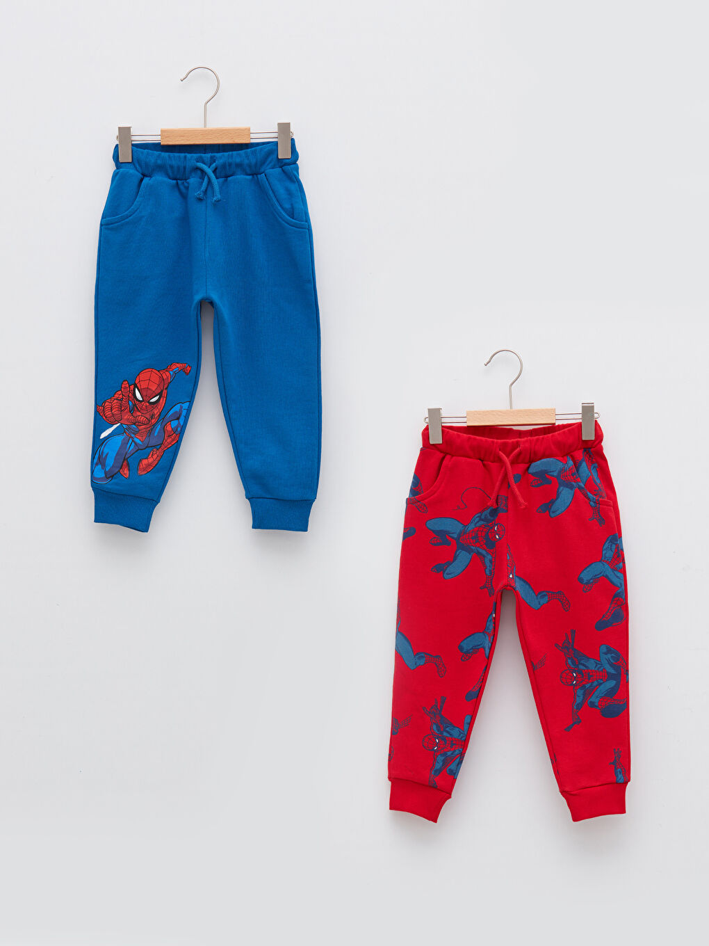 Kırmızı Spiderman Baskılı Erkek Bebek Jogger Eşofman Alt 2'li